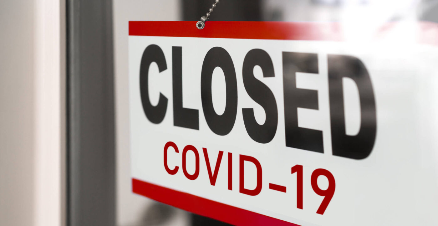 Covid-19 closed sign